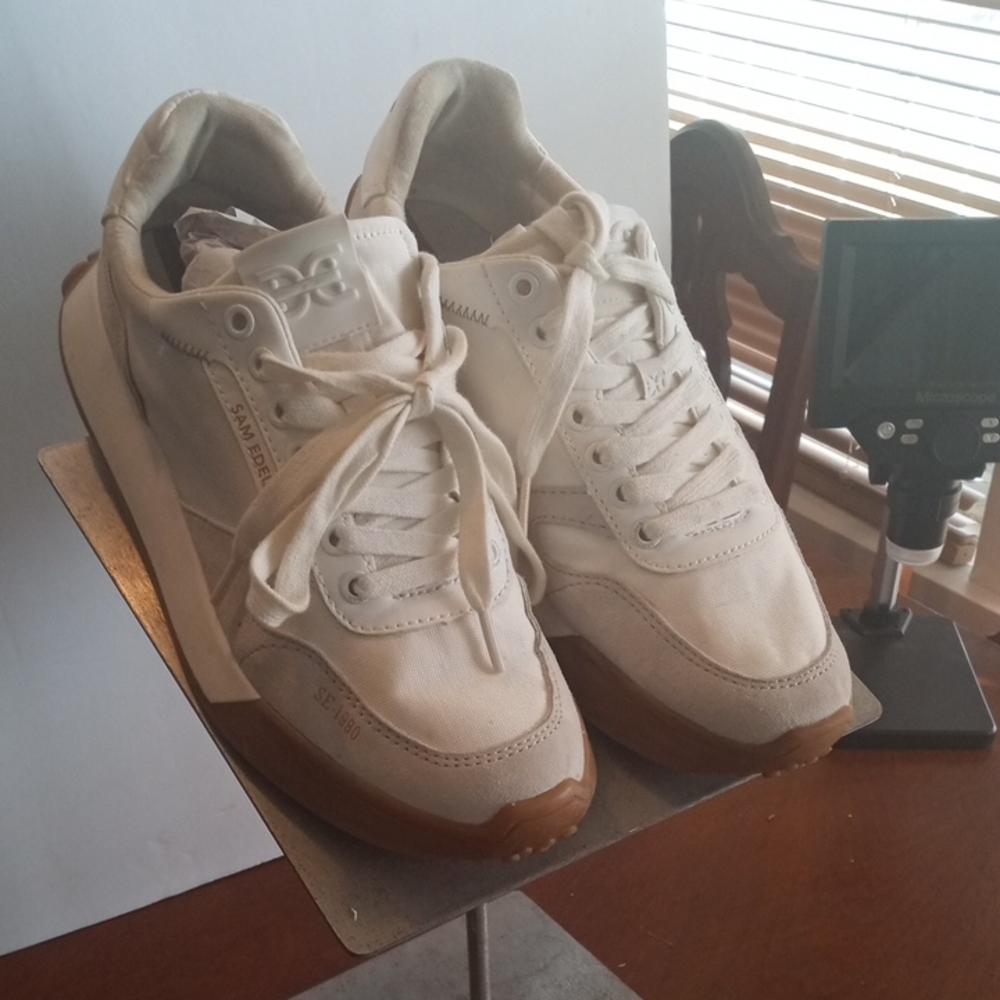 Sam Edelman Ladies White Sneakers